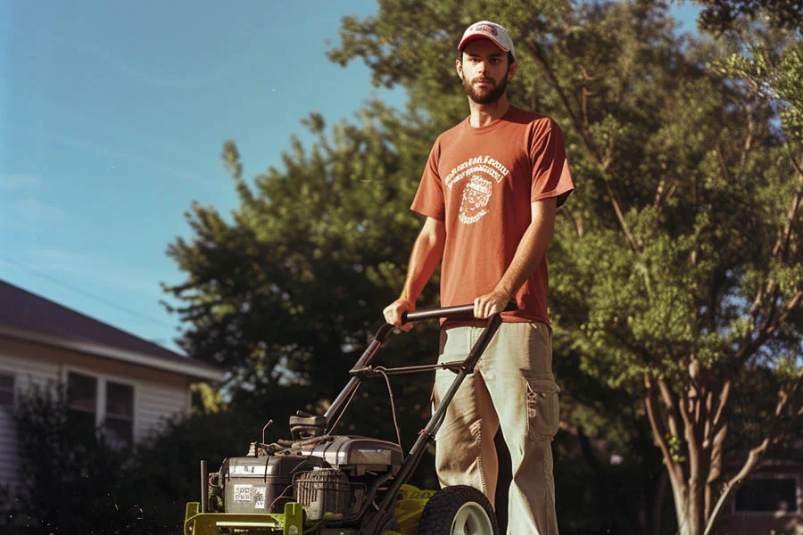 small battery powered lawn mower