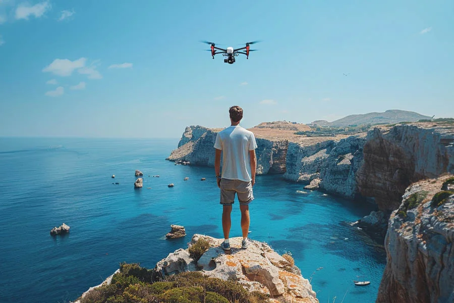 big drone with camera